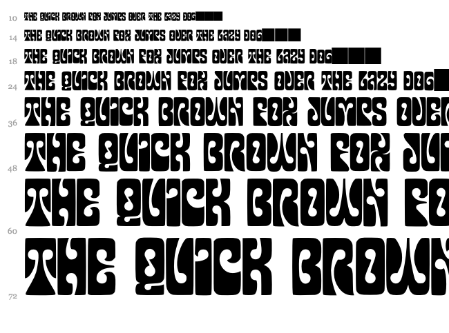 JMH Psychedelic CAPS font waterfall